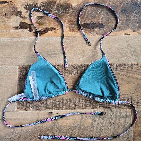 New with Tags Victorias Secret Swim BOHO Beach Triangle Bikini Top Large - Picture 2 of 10